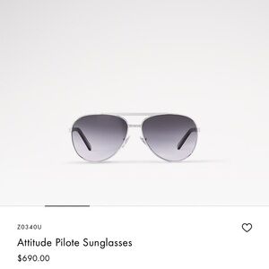 Louis Vuitton Silver Aviator Sunglasses